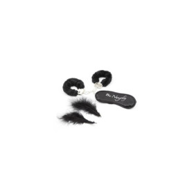 Kit coquin 4 pièces : Menottes, 1 plume et masque